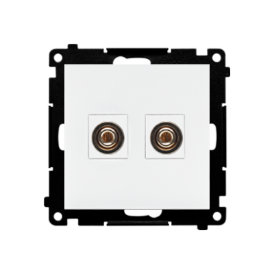 Simon 55 loudspeaker socket, module, white matt