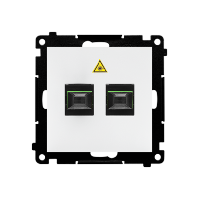 Double fiber optic sockets
