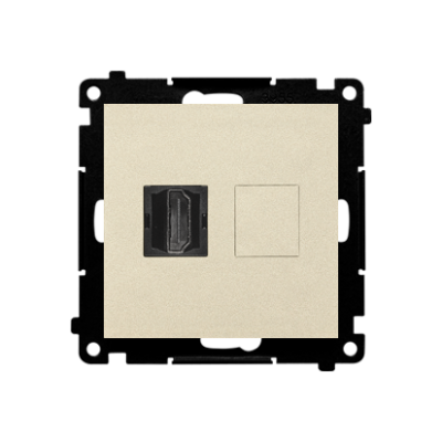 Simon 55 HDMI single socket, module, HDMI Standard: HDMI 1.4, champagne matt