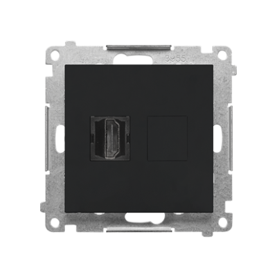 Simon 55 HDMI single socket, module, HDMI Standard: HDMI 1.4, black matt