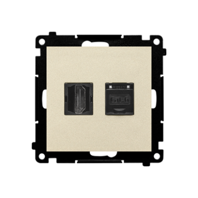 Simon 55 HDMI lizdas + kompiuterio lizdas RJ45 (6 kategorijos), modulis, matinis šampanas