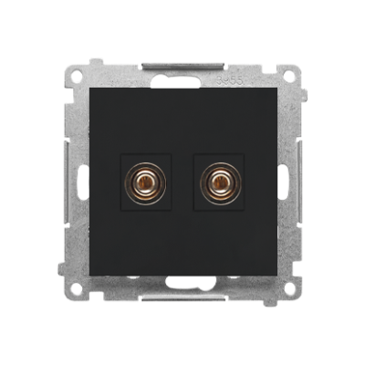 Simon 55 loudspeaker socket, module, black matt