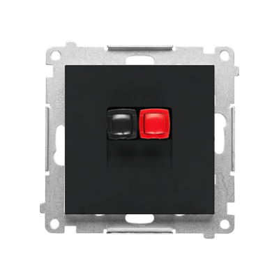 Simon 55 loudspeaker socket, module, black matt