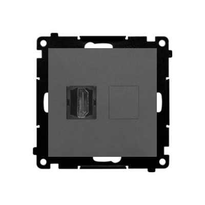 Simon 55 HDMI single socket, module, HDMI Standard: HDMI 1.4, graphite mat