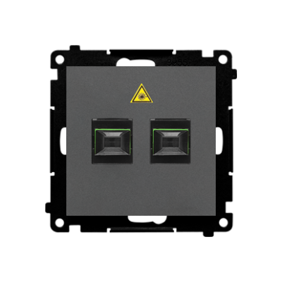 Simon 55 double fiber optic sockets, graphite mat