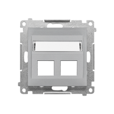 Double angled cover for ITC socket for Keystone