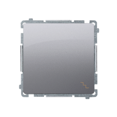 Simon Basic two-way switch, (module), 10AX, quick connection, inox, metallized