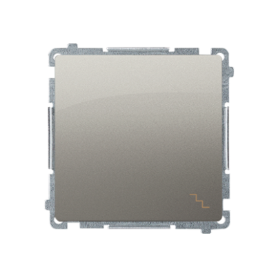 Simon Basic two-way switch, (module), 10AX, quick connection, satin, metallized