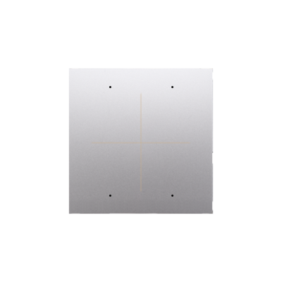 Simon 54 key with the "cross" pictogram for switches and electronic controllers, silver matt, metalic