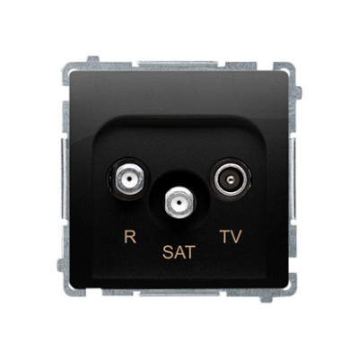 Simon Basic r-TV-SAT final aerial socket, atten.: 1dB, black matt