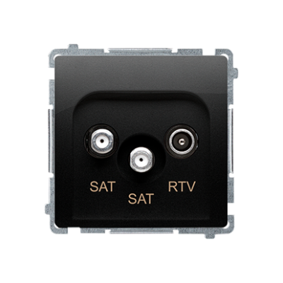 Simon Basic dviguba SAT-SAT-RTV antenos jungtis, silpnėjimas: 1 dB, matinė juoda