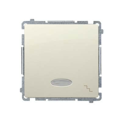 Simon Basic two-way switch illuminated, LED not replaceable Color: blue, (module), 10AX, quick connection, beige