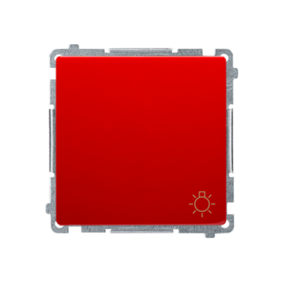 Simon Basic light push button, (module), 10AX, quick connection, red