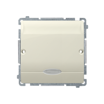 Simon Basic hotel room switch with indicator light, 10A, 2A, beige
