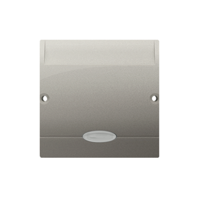 Simon Basic hotel room switch with indicator light, 10A, 2A, satin, metallized