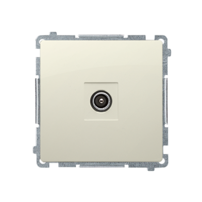 Simon Basic single TV socket final, beige