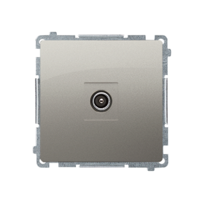 Simon Basic single TV socket final, satin, metallized