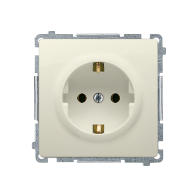 Simon Basic single socket outlet with Schuko earthing, 16A, beige