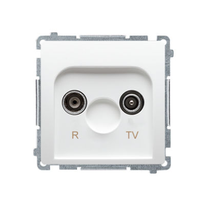 Simon Basic RTV galinė antenos jungtis, skirta pralaidžiai jungčiai, silpninimas: 10 dB, balta