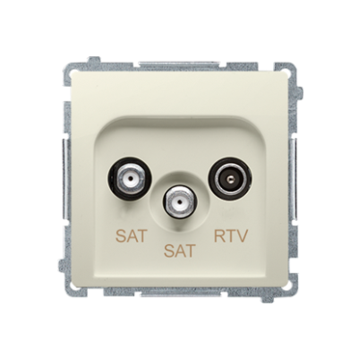 Simon Basic dviguba SAT-SAT-RTV antenos lizdas, silpninimas: 1 dB, smėlio / kreminė