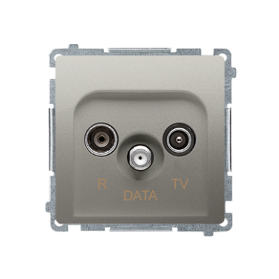Simon Basic r-TV-DATA socket, atten.: 10dB, satin, metallized
