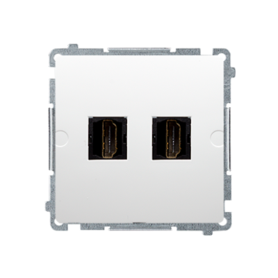 Simon Basic HDMI double socket, white