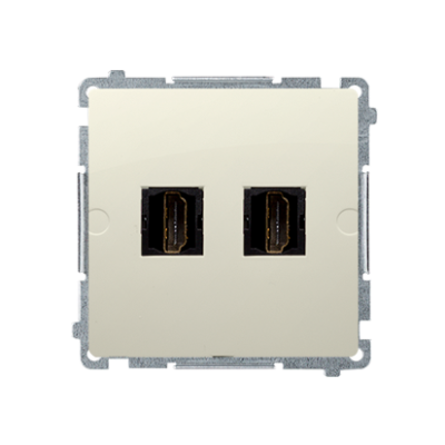 Simon Basic HDMI double socket, beige