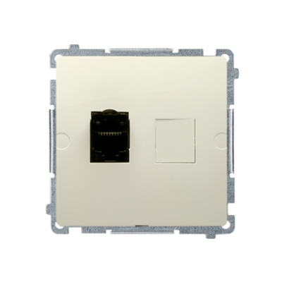 Simon Basic single computer socket RJ45 category 6 with anti-dust cover, (module), beige