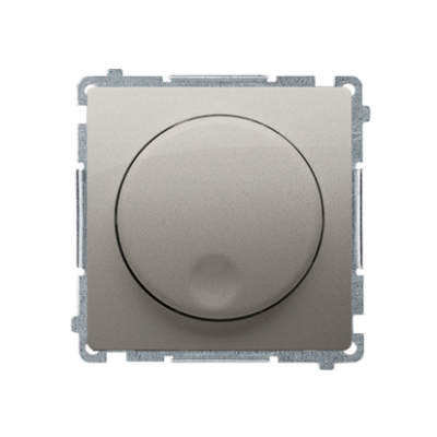 Simon Basic rotary-push dimmer, satin, metallized