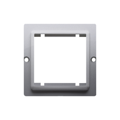 Simon Basic pereinamasis adapteris, skirtas 45x45 mm jungties tipui, nerūdijantis plienas (Inox), metalizuotas