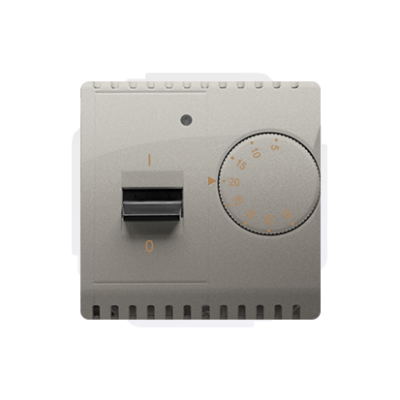 Simon Basic temperature regulator with inner detector, satin, metallized