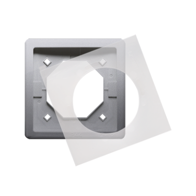 Simon Basic Standard IP 44 single frame, inox, metallized