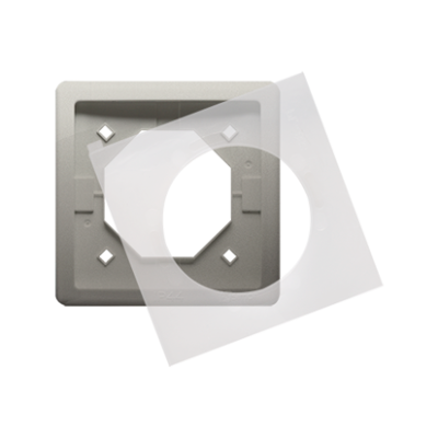 Simon Basic Standard IP 44 single frame, satin, metallized