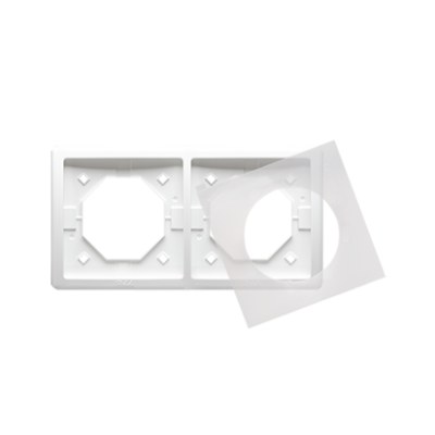 Simon Basic Standard IP44 double frame, white