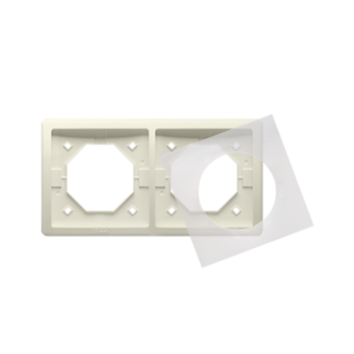 Simon Basic Standard IP44 Dvivietis rėmelis, 2 vt., smėlio / kreminė