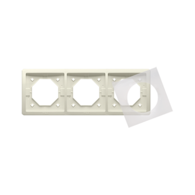 Simon Basic Standard IP44 triple frame, beige