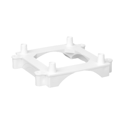 Pagrindas, skirtas „ST“ tipo mini bokšteliams, skirtas „DCS“ tipo grindų kanalams, gryna balta (Pure white)