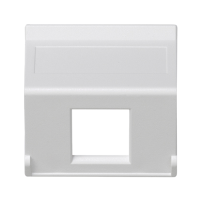 IT/telephone plague, K45, For MD adapters, Single Without cover Angled, 45×45mm, pure white