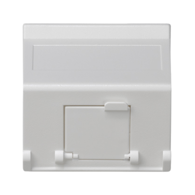 IT/telefonų jungtys, K45, skirtos MD adapteriams, vienos krypties, su dangteliais, 45×45 mm, gryna balta (Pure white)