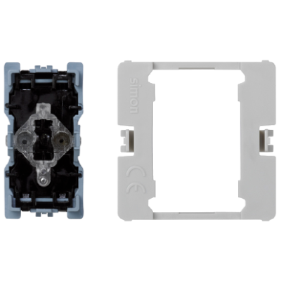 Mygtukas, K45, (mechanizmas), 250 V, 16 A, 45 × 22,5 mm, juoda