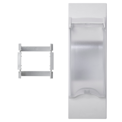 Plate with lid, K45, for OFIBLOK, ALK, CABLOPLUS, CABLOMAX for 2-pole equipment, 135×45mm, pure white