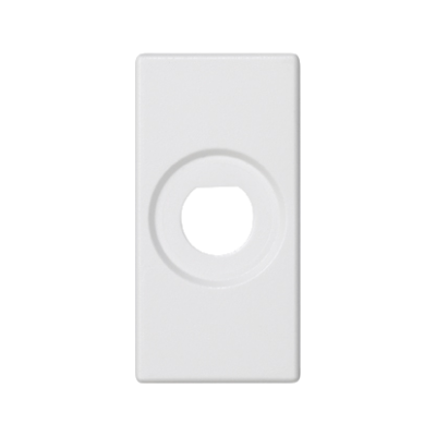 Plokštelė, K45, tuščia, 10 mm skersmens anga, 45×22,5 mm, gryna balta (Pure white)
