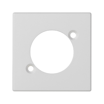 Plokštelė, K45, tuščia, skirta XLR jungčiai, 45×45 mm, gryna balta (Pure white)