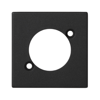 Plate, K45, Empty, for XLR, 45×45mm, black