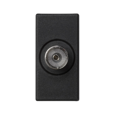 Plokštelė, K45, TV moteriškas jungtis, 45×22,5 mm, juoda