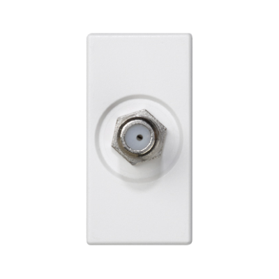Plate, K45, SAT female, 45×22.5mm, pure white