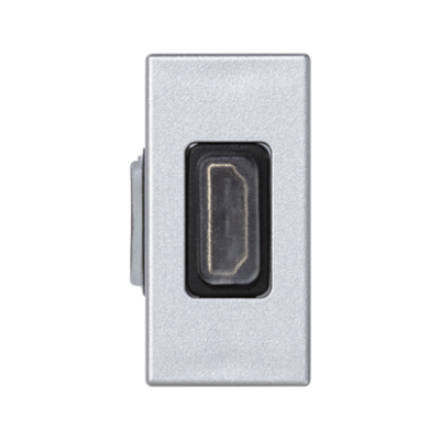 Plate, K45, Adapter HDMI-HDMI, 45×22.5mm, HDMI 2.0, aluminum