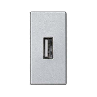 Plokštelė, K45, USB A tipo, 45×22,5 mm, aliuminis