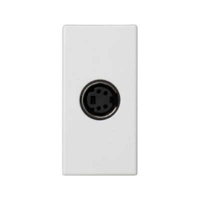Plate, K45, S-VIDEO, 45×22.5mm, pure white
