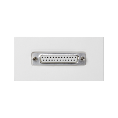 Plokštelė, K45, LPT (D-SUB 25), 90×45 mm, gryna balta (Pure white)